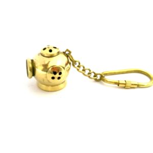Nautical Brass Diving Helmet Keychain